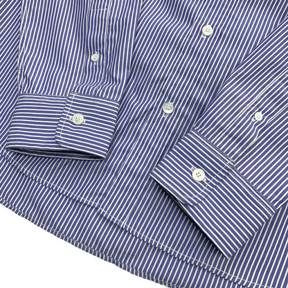 MAISON KITSUNE | メゾンキツネ フォックスヘッド クラシック ストライプ シャツ 長袖シャツ ブルー サイズ：39