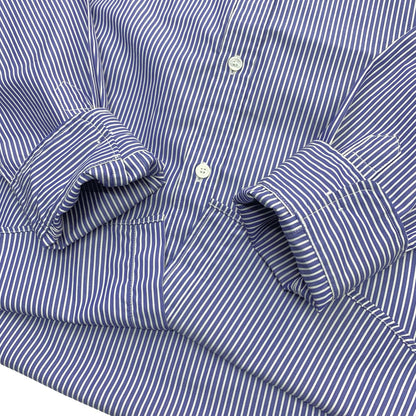 MAISON KITSUNE | メゾンキツネ フォックスヘッド クラシック ストライプ シャツ 長袖シャツ ブルー サイズ：39