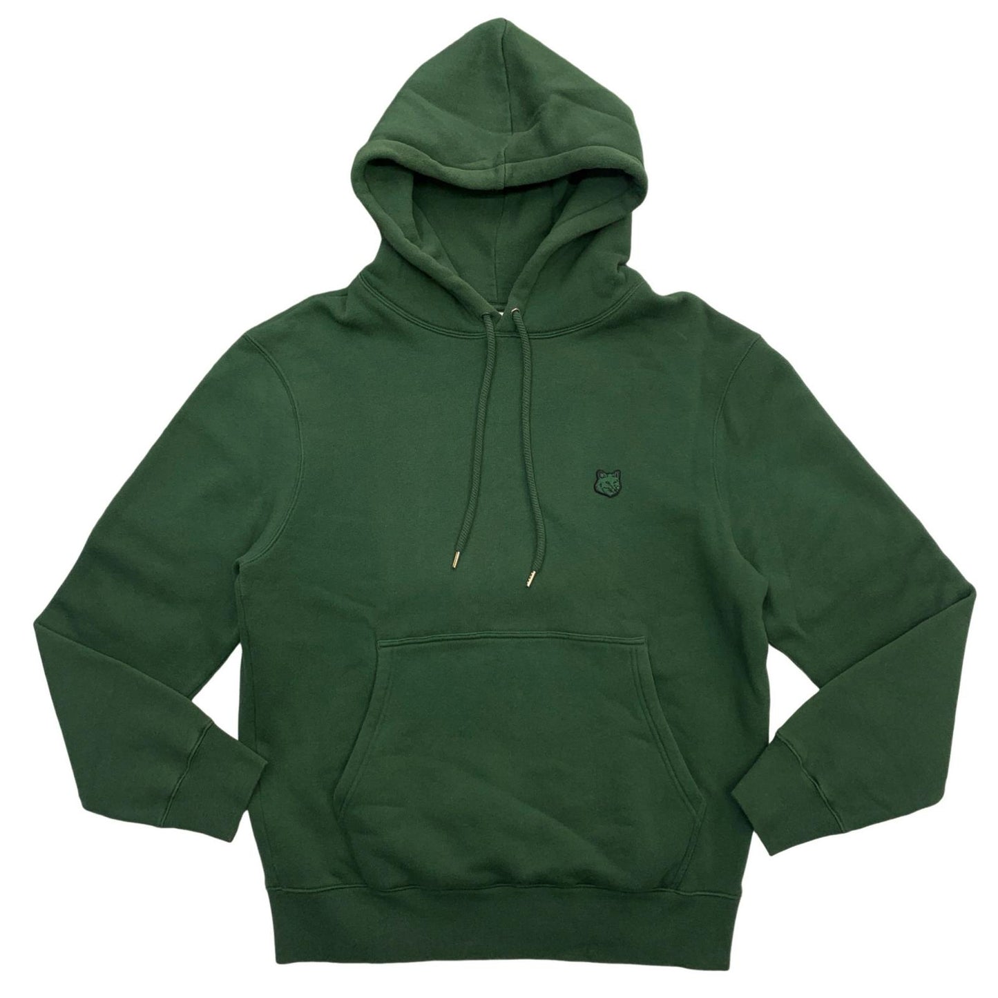 MAISON KITSUNE | BOLD FOX HEAD PATCH COMFORT HOODIE Green Size: M