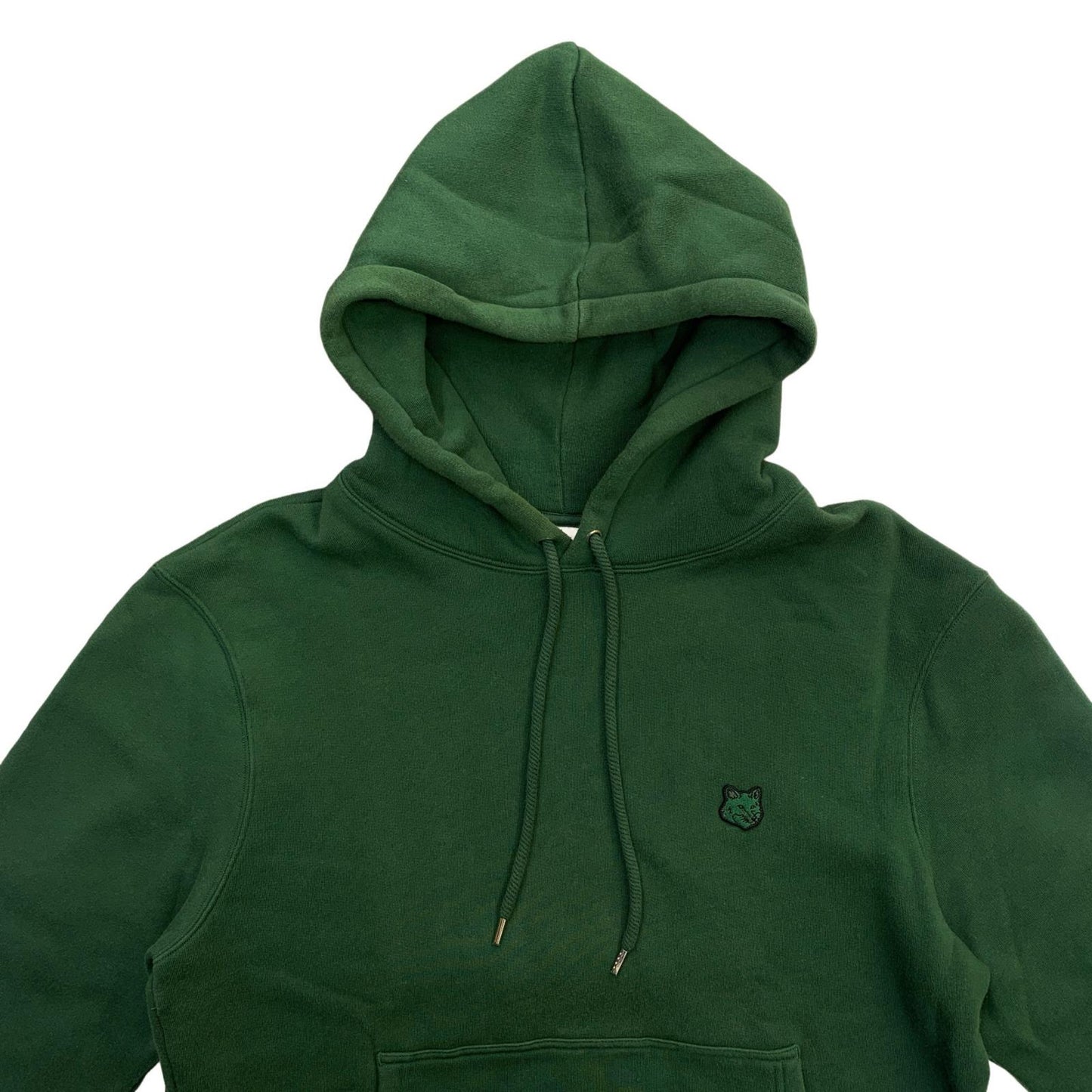 MAISON KITSUNE | BOLD FOX HEAD PATCH COMFORT HOODIE Green Size: M