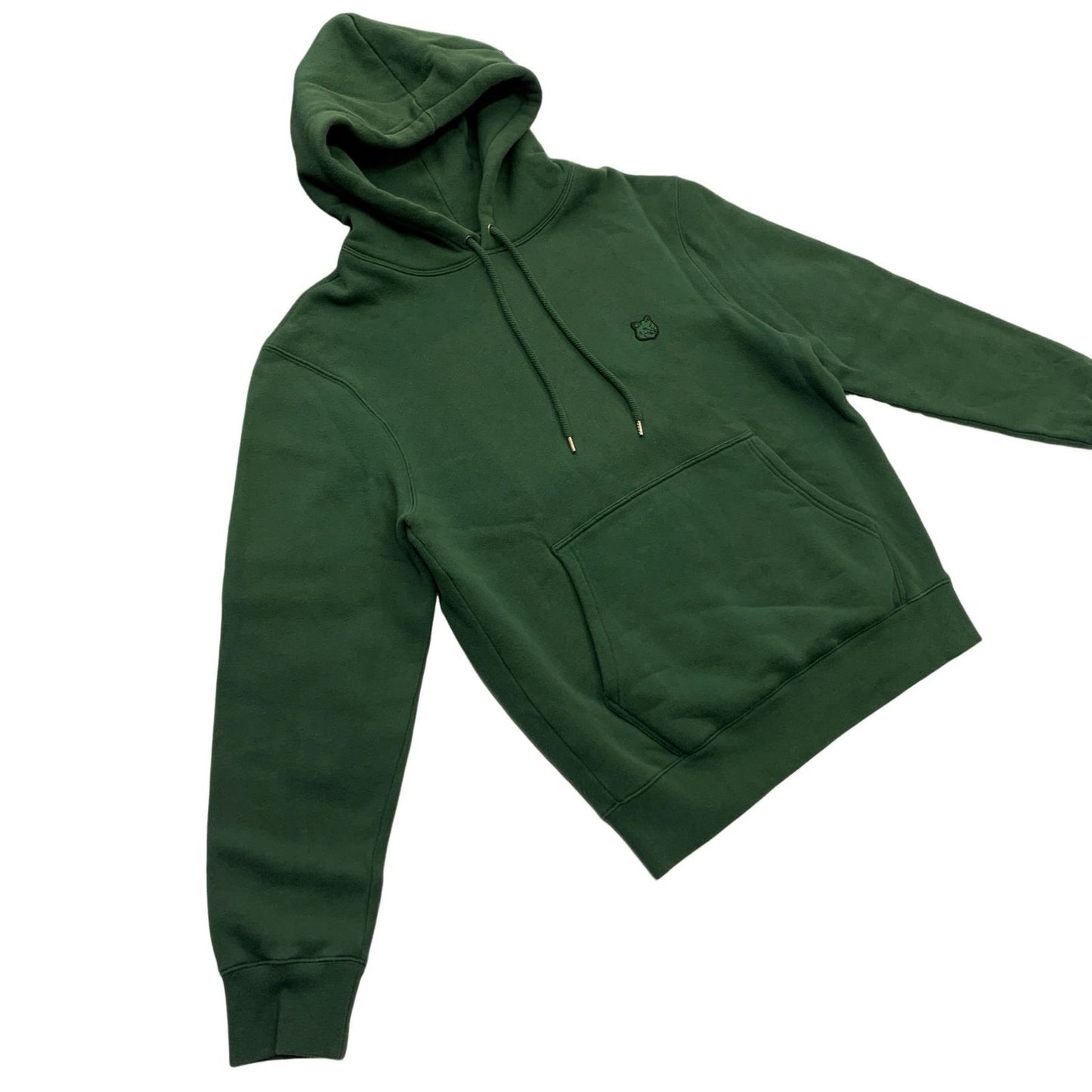 MAISON KITSUNE | BOLD FOX HEAD PATCH COMFORT HOODIE Green Size: M