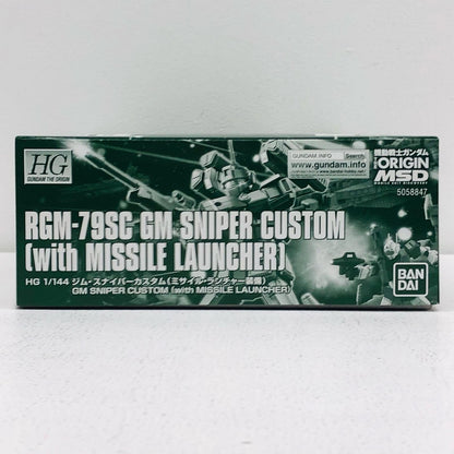 1/144 HG RGM-79SC GM Sniper Custom (Missile Launcher Equipment) "Mobile Suit Gundam THE ORIGIN MSD" Premium Bandai Limited [5058847]