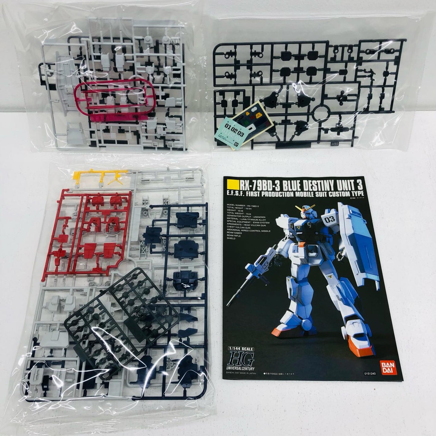 1/144 HGUC RX-79BD-3 Blue Destiny Unit 3 "Mobile Suit Gundam Side Story: The Blue Destiny" [0151240]