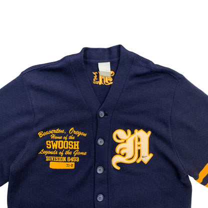 NIKE | Nike Lettered Cardigan Cardigan NIKE (VINTAGE) Blue Size: M