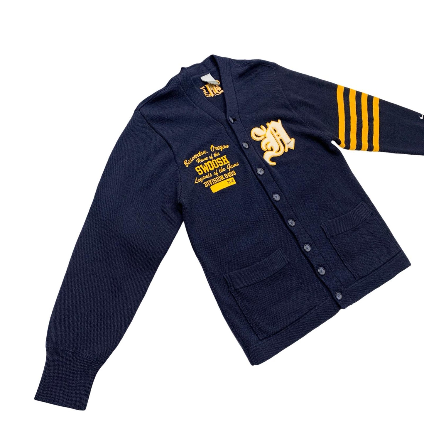 NIKE | Nike Lettered Cardigan Cardigan NIKE (VINTAGE) Blue Size: M