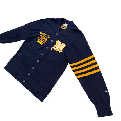 NIKE | Nike Lettered Cardigan Cardigan NIKE (VINTAGE) Blue Size: M