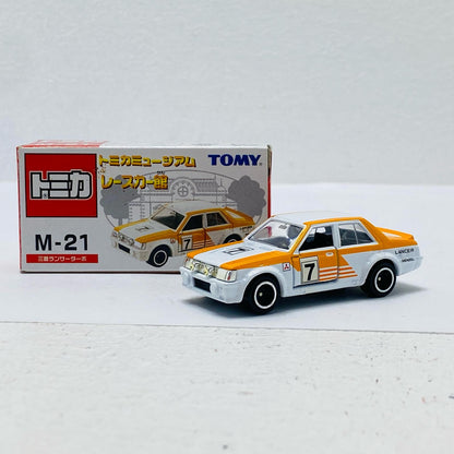 1/60 Mitsubishi Lancer Turbo #7 (White x Orange) "Tomica Museum Race Car Hall M-21"