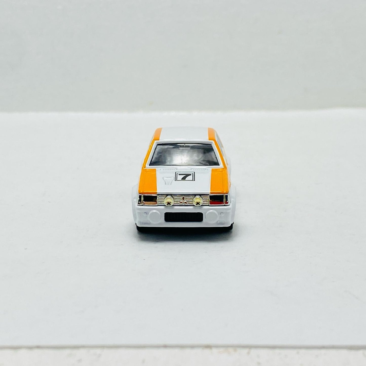 1/60 Mitsubishi Lancer Turbo #7 (White x Orange) "Tomica Museum Race Car Hall M-21"