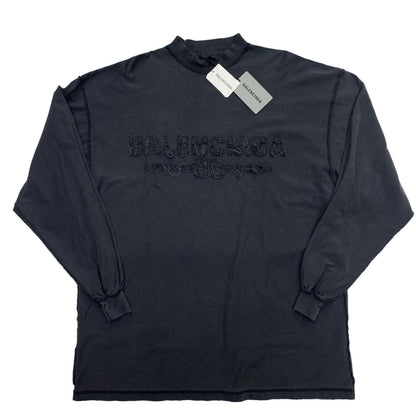 BALENCIAGA | Balenciaga Inside Out Large T-Shirt Long Sleeve Black Size: 1