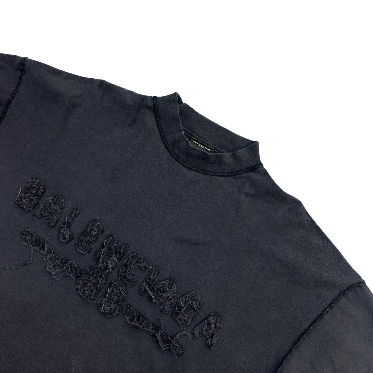 BALENCIAGA | Balenciaga Inside Out Large T-Shirt Long Sleeve Black Size: 1