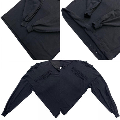 BALENCIAGA | Balenciaga Inside Out Large T-Shirt Long Sleeve Black Size: 1