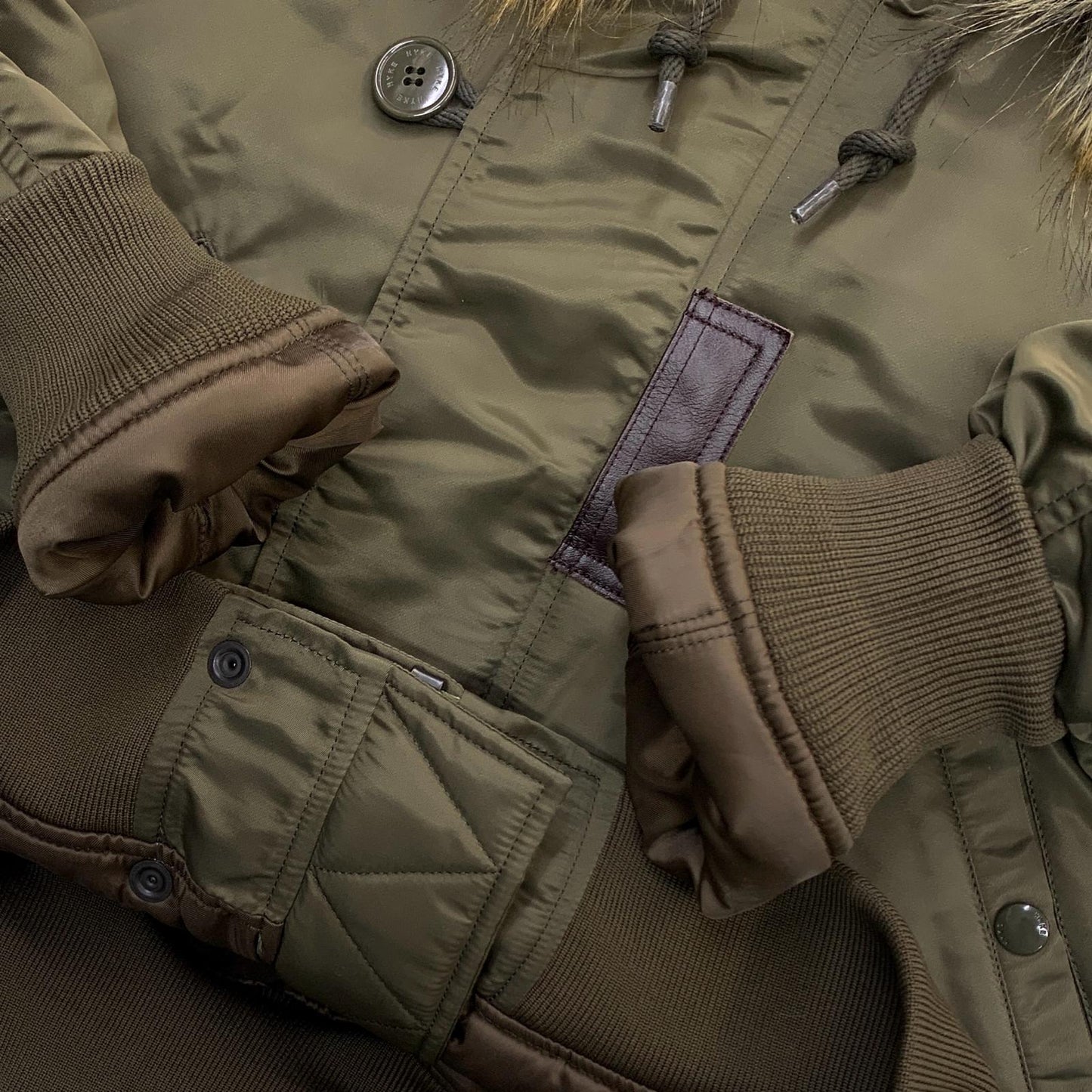 HYKE | N-2B Military Jacket Olive Size: 1
