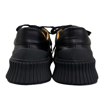 JIL SANDER | Jill Sander Leather Platform Sneakers Black 23cm