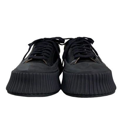 JIL SANDER | Jill Sander Leather Platform Sneakers Black 23cm