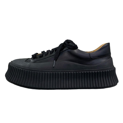 JIL SANDER | Jill Sander Leather Platform Sneakers Black 23cm