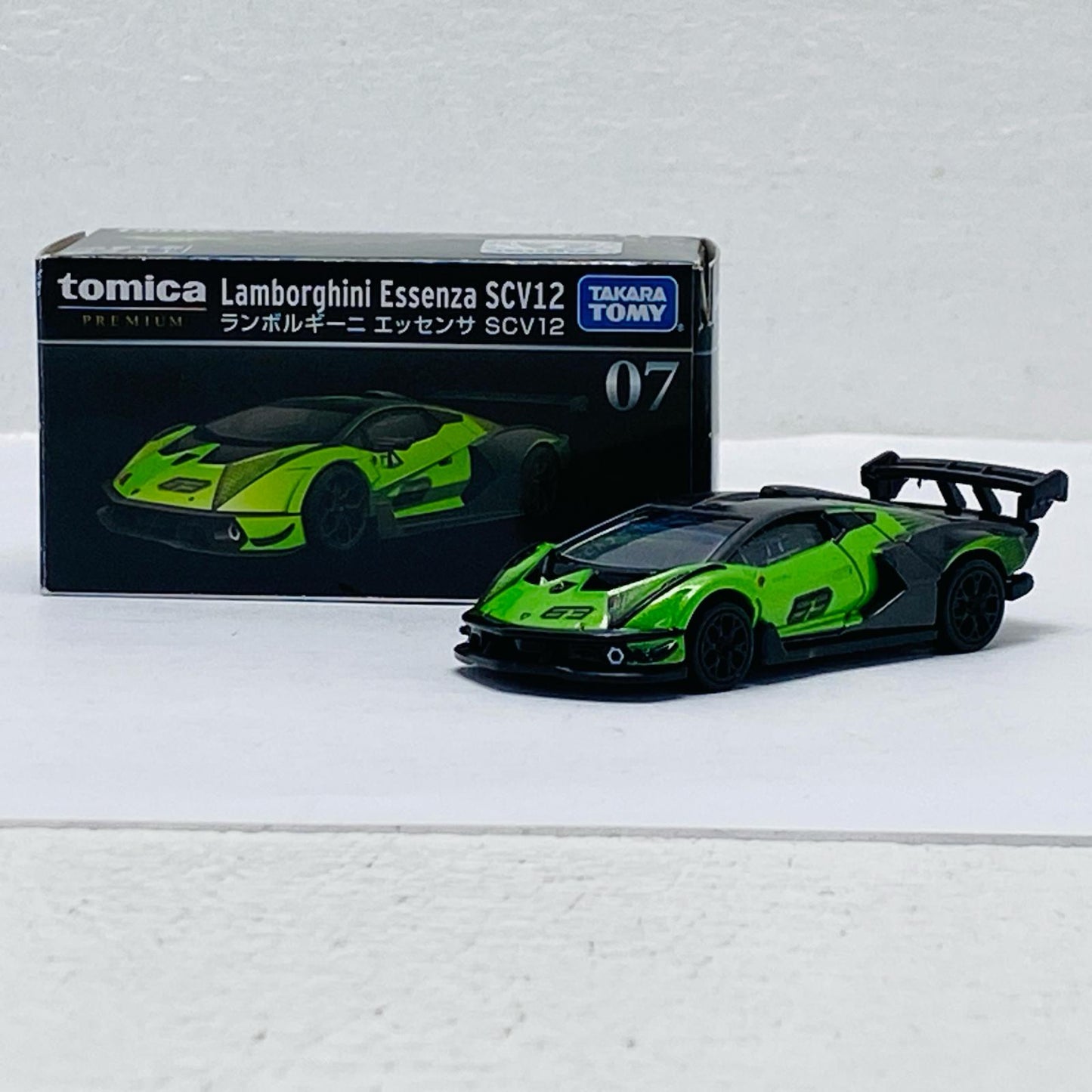 1/70 Lamborghini Essenza SCV12 (Black x Green) "Tomica Premium 07" [Figure]