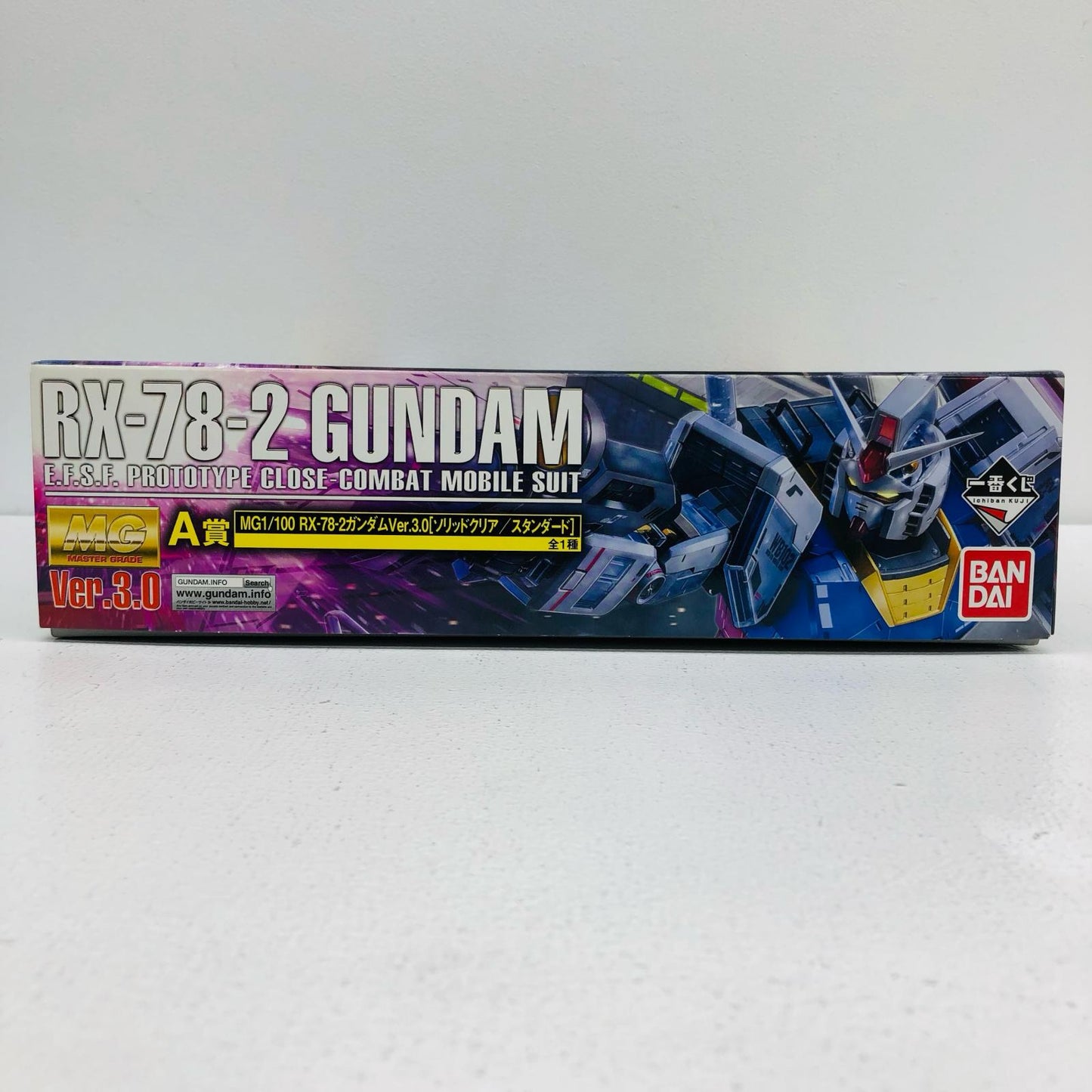 A Prize 1/100 MG RX-78-2 Gundam Ver.3.0 Solid Clear/Standard "Ichiban Kuji Collaboration Mobile Suit Gundam Gunpla" [2443183] [Figure]