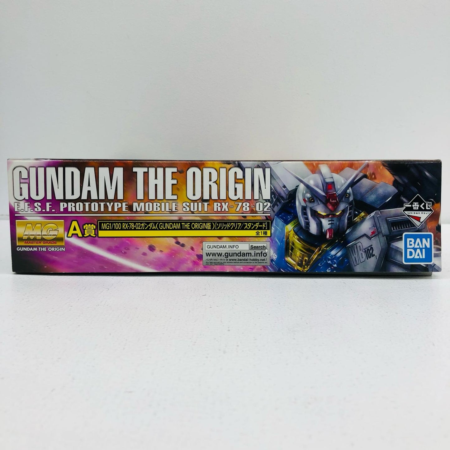 1/100 MG RX-78-02 Gundam (Gundam The Origin Ver.) [Solid Clear/Standard] "Ichiban Kuji Mobile Suit Gundam Gunpla Ver. 2.0" A Prize [Figure]