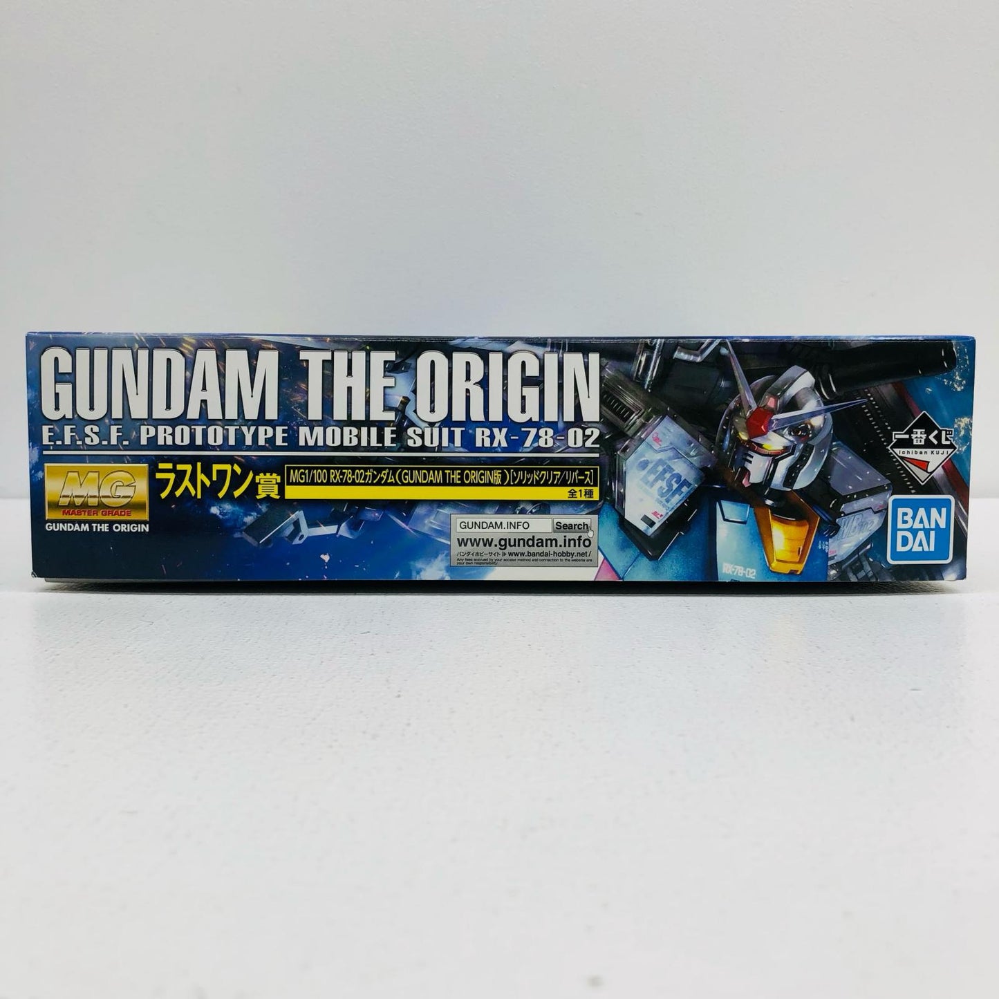 1/100 MG RX-78-02 Gundam (GUNDAM THE ORIGIN Ver.) [Solid Clear/Reverse] "Ichiban Kuji Mobile Suit Gundam Gunpla Ver.2.0" Last One Prize [5058835] [Figure]
