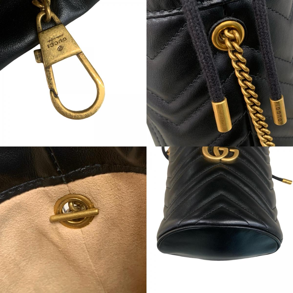 GUCCI | グッチ スモール バケットバッグ ショルダーバッグ ブラック【瀬戸大橋店】