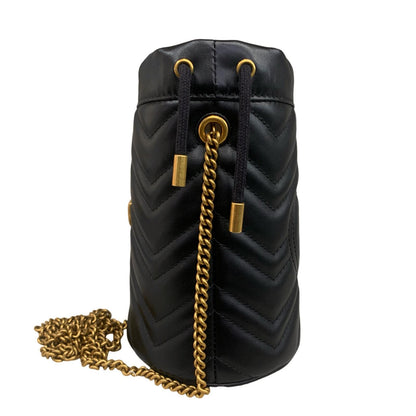 GUCCI | グッチ スモール バケットバッグ ショルダーバッグ ブラック【瀬戸大橋店】