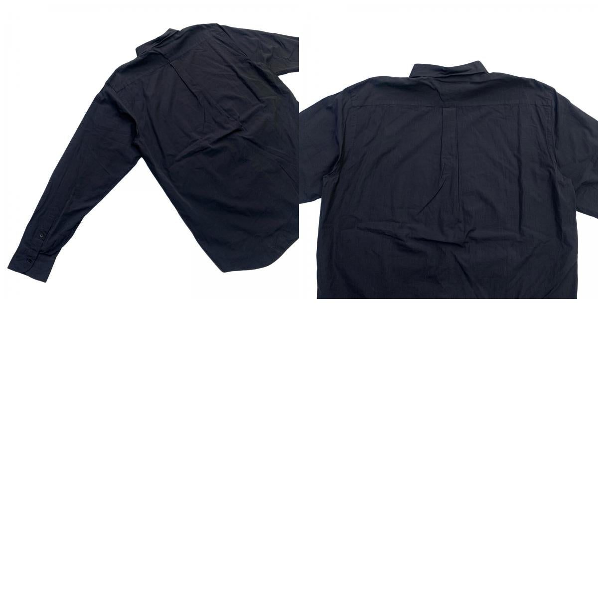 COMOLI | コモリ レギュラーカラーシャツ 長袖シャツ ネイビー