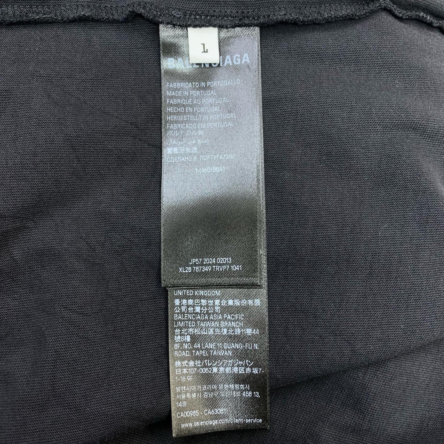 BALENCIAGA | バレンシアガ Oversized T-Shirt 半袖Ｔシャツ ブラック サイズ：1