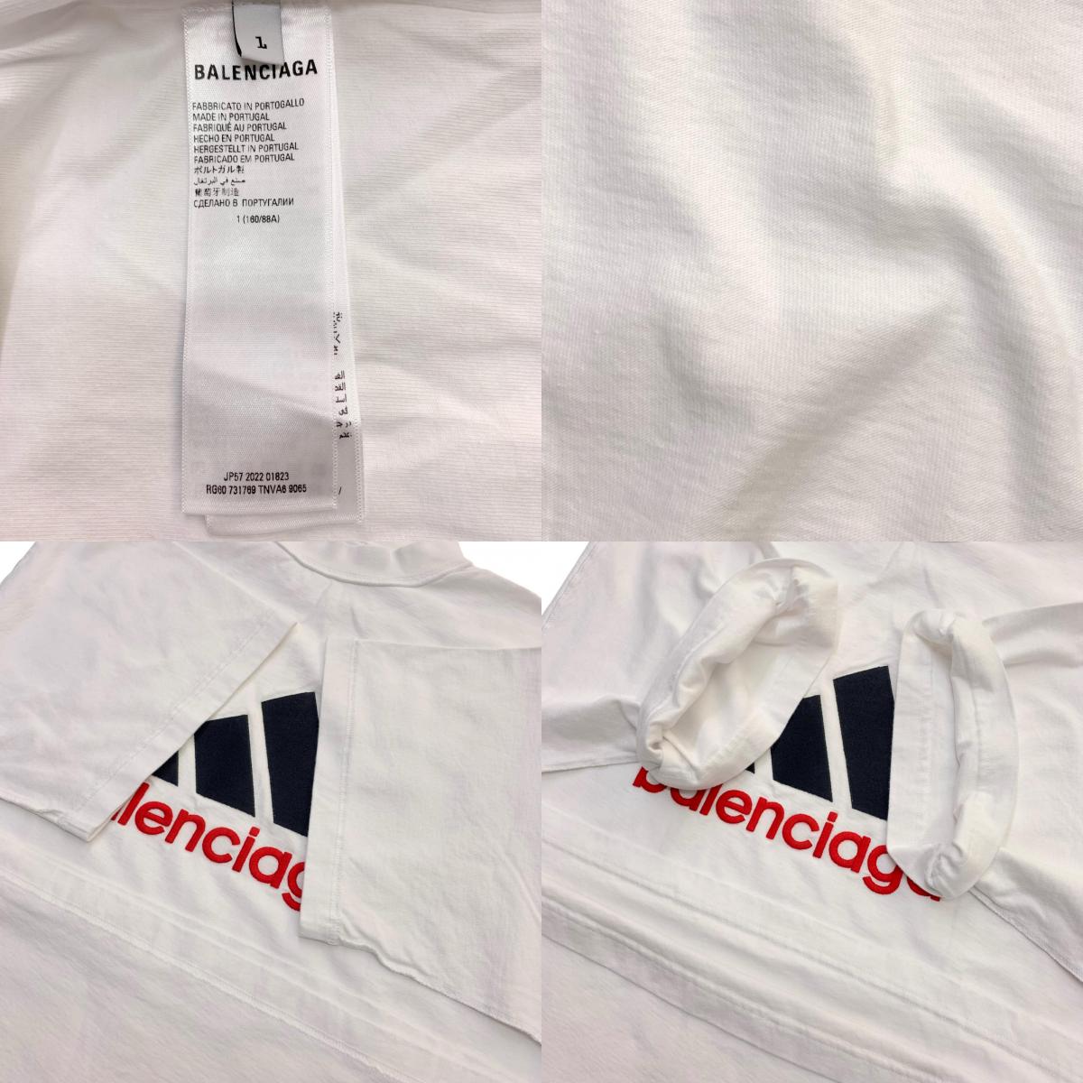 BALENCIAGA | バレンシアガ BALENCIAGA×adidas oversized 半袖Ｔシャツ ホワイト サイズ：L