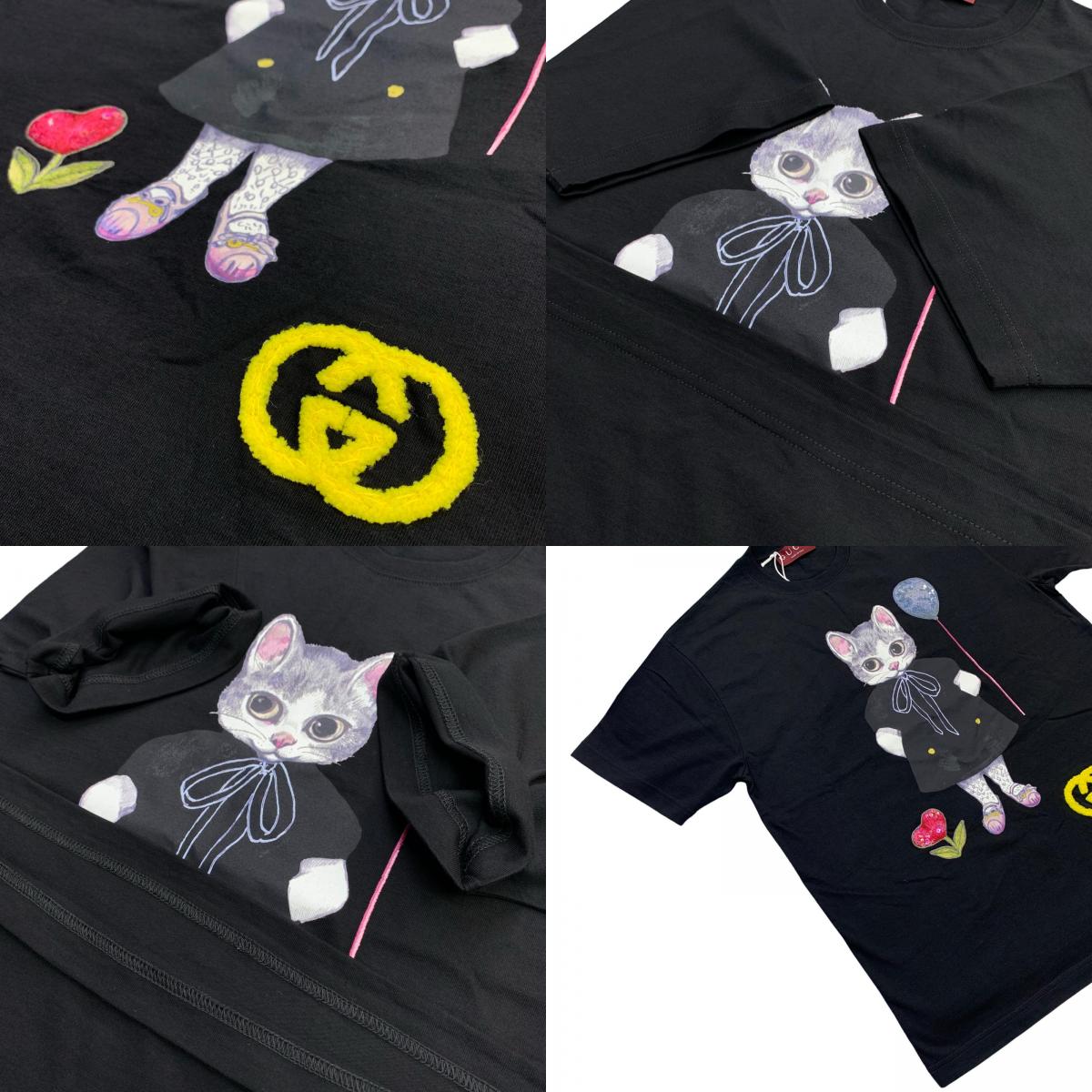 GUCCI | グッチ ヒグチユウコ コットンジャージー Tシャツ 半袖Ｔシャツ ブラック サイズ：S