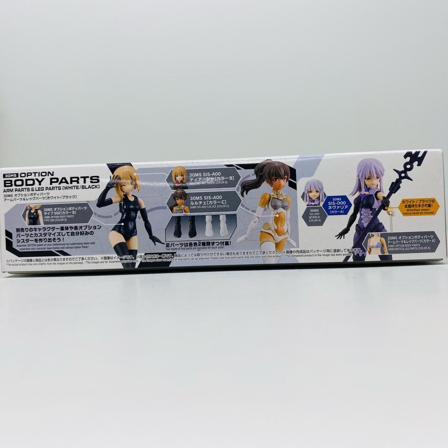 オプションボディパーツアームパーツ＆レッグパーツ(ホワイト/ブラック)「30MINUTESSISTERS」[5065100]