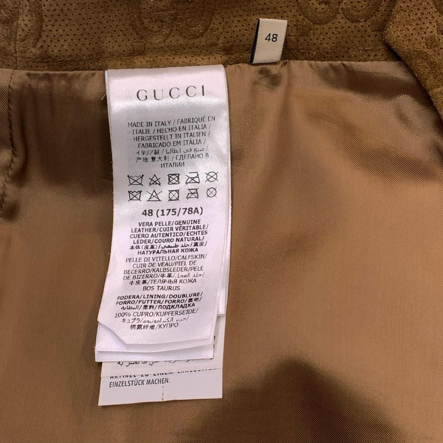 GUCCI | グッチ TENNIS PRINTED SUEDE パンツ レザーパンツ サイズ：48