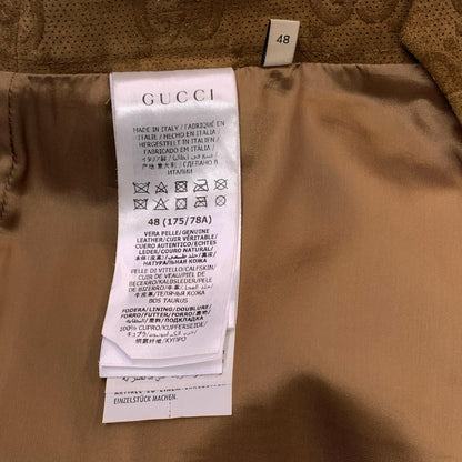 GUCCI | グッチ TENNIS PRINTED SUEDE パンツ レザーパンツ サイズ：48