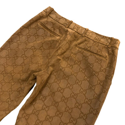 GUCCI | グッチ TENNIS PRINTED SUEDE パンツ レザーパンツ サイズ：48