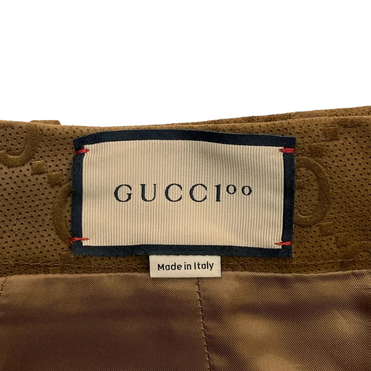 GUCCI | グッチ TENNIS PRINTED SUEDE パンツ レザーパンツ サイズ：48