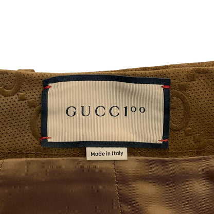 GUCCI | グッチ TENNIS PRINTED SUEDE パンツ レザーパンツ サイズ：48