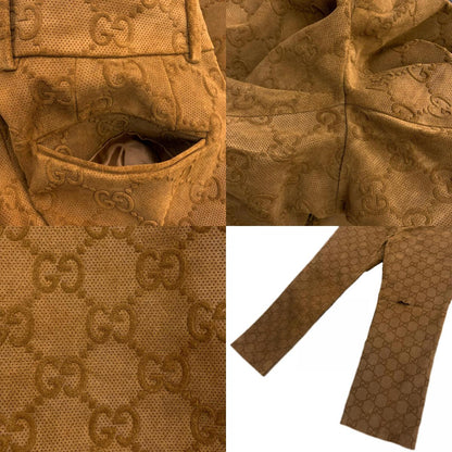 GUCCI | グッチ TENNIS PRINTED SUEDE パンツ レザーパンツ サイズ：48