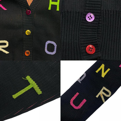 CHANEL | シャネル アルファベット カーディガン&スカート セットアップ ブラック サイズ：36