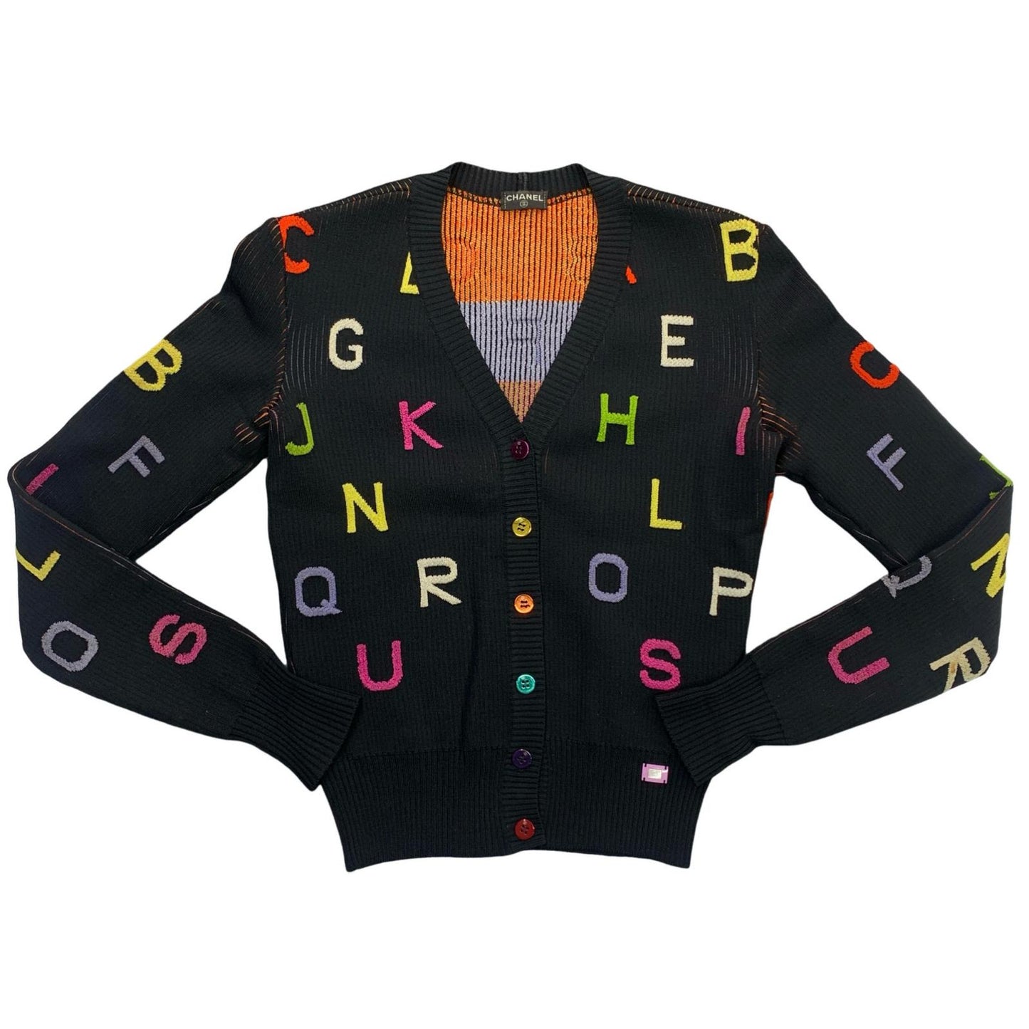 CHANEL | シャネル アルファベット カーディガン&スカート セットアップ ブラック サイズ：36