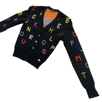 CHANEL | シャネル アルファベット カーディガン&スカート セットアップ ブラック サイズ：36
