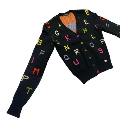 CHANEL | シャネル アルファベット カーディガン&スカート セットアップ ブラック サイズ：36