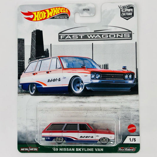 Hotwheels '69 NISSAN SKYLINE VAN ホワイト×ブルー×レ