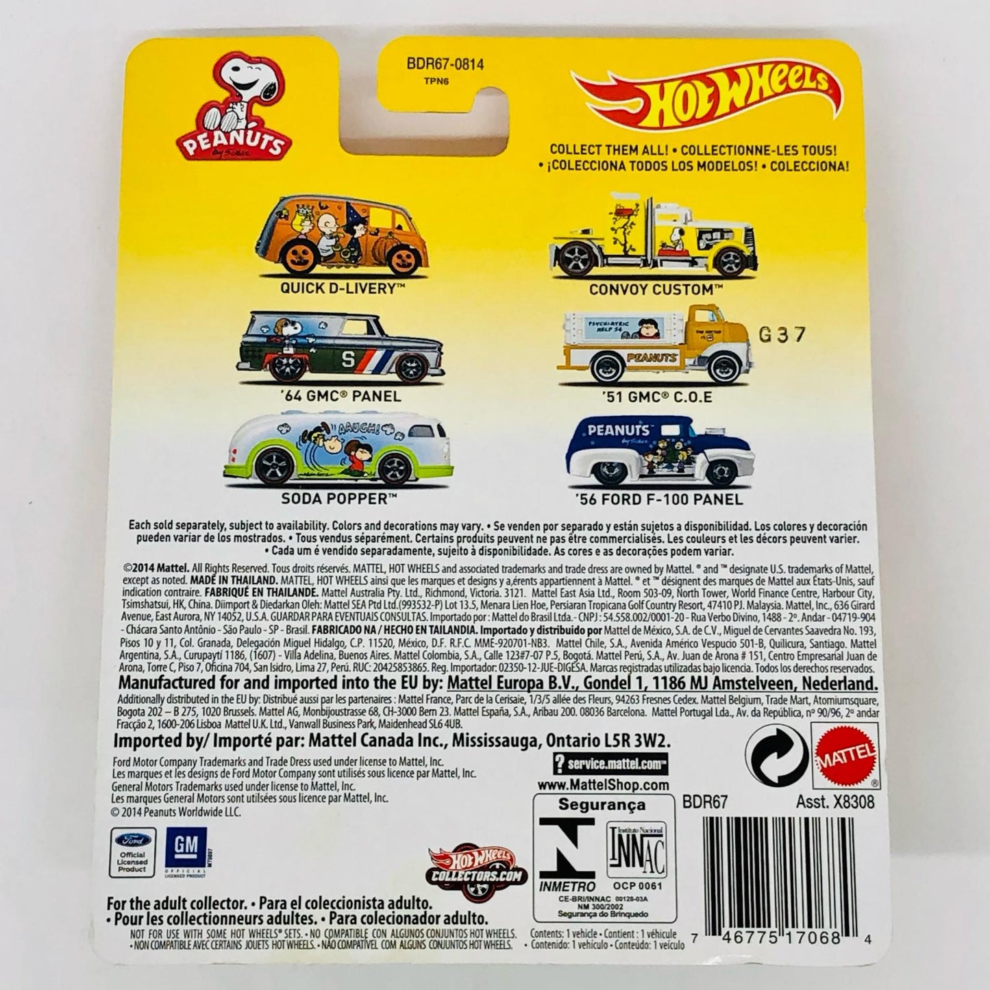 Hotwheels 1/64 PEANUTS SODA POPER