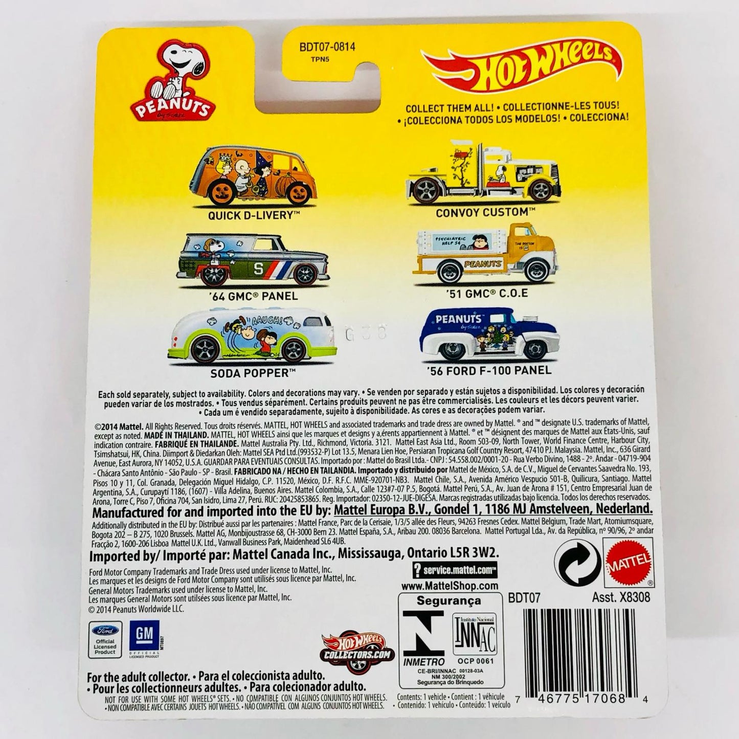Hotwheels 1/64 PEANUTS QUICK D LIVERY