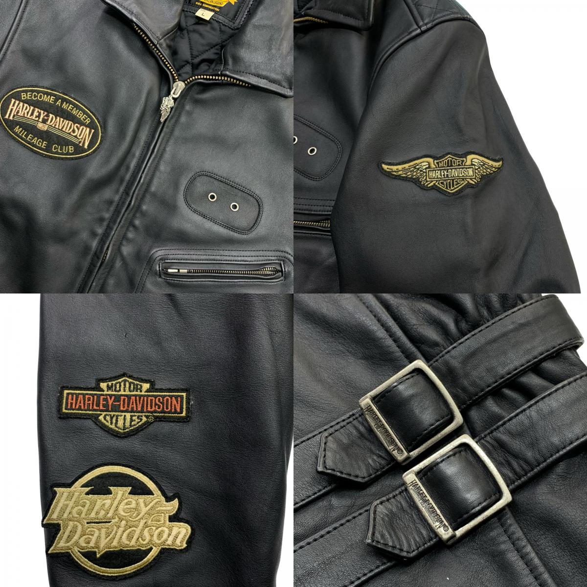HARLEY-DAVIDSON | ハーレーダビットソン レザー ブラック サイズ：L