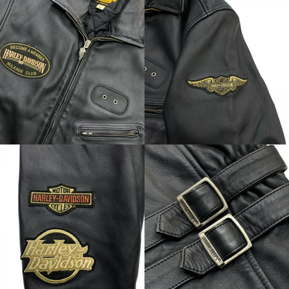 HARLEY-DAVIDSON | ハーレーダビットソン レザー ブラック サイズ：L