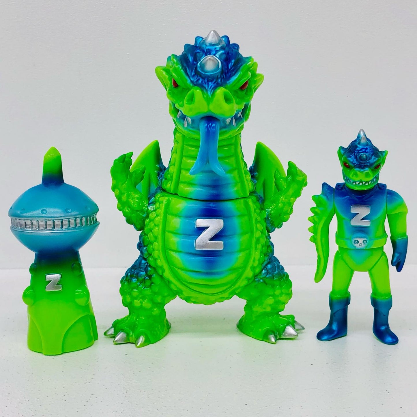 CHOKEHAZRD 赤成型/水色成型/メタグリーン・銀・黒・黄塗装ZKAIJINSet 黄緑成型