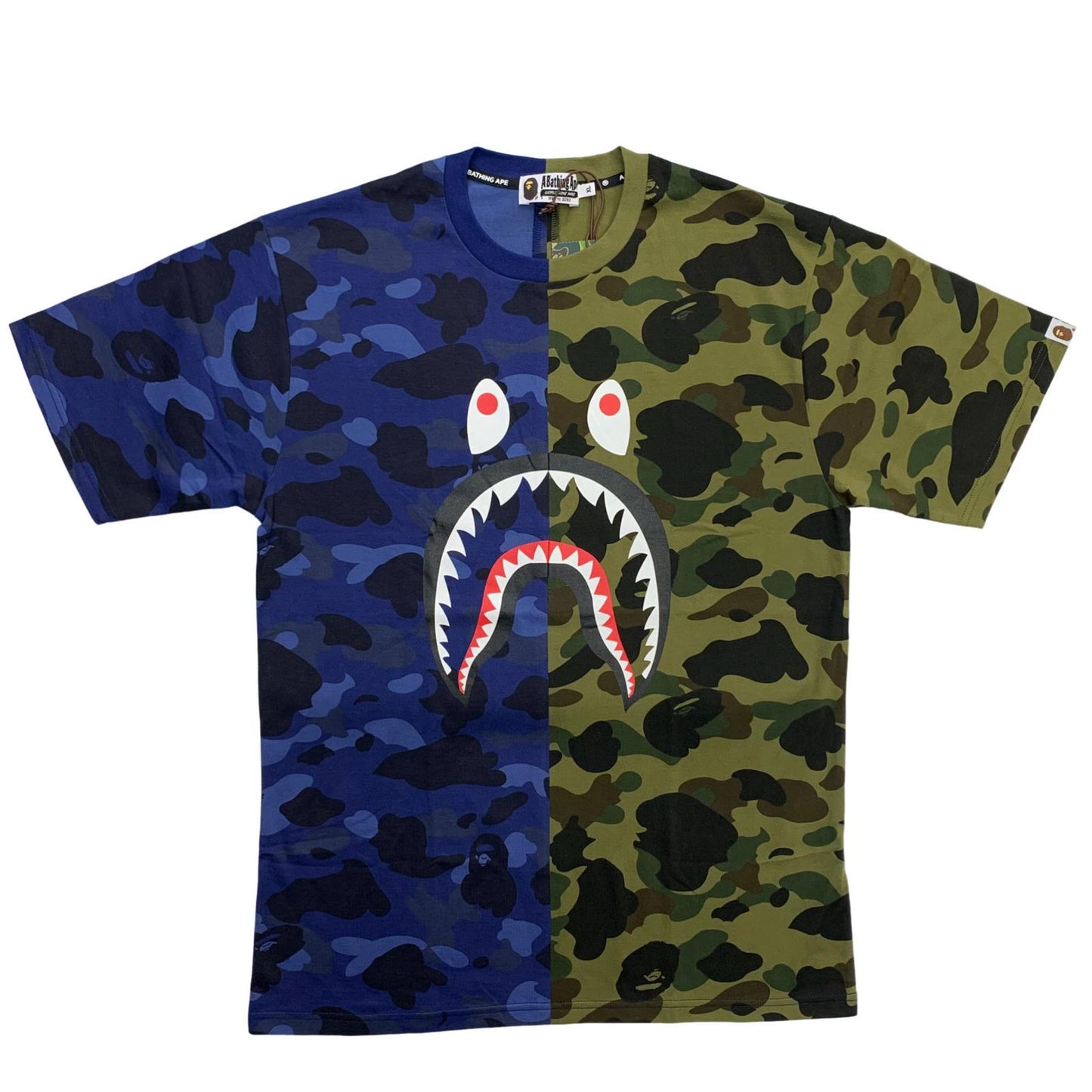 A BATHING APE | アベイシングエイプ SPLIT CAMO SHARK TEE 半袖Ｔシャツ 001CSM301009M サイズ：XL