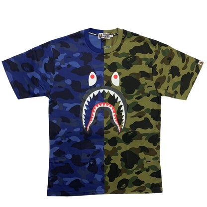 A BATHING APE | アベイシングエイプ SPLIT CAMO SHARK TEE 半袖Ｔシャツ 001CSM301009M サイズ：XL