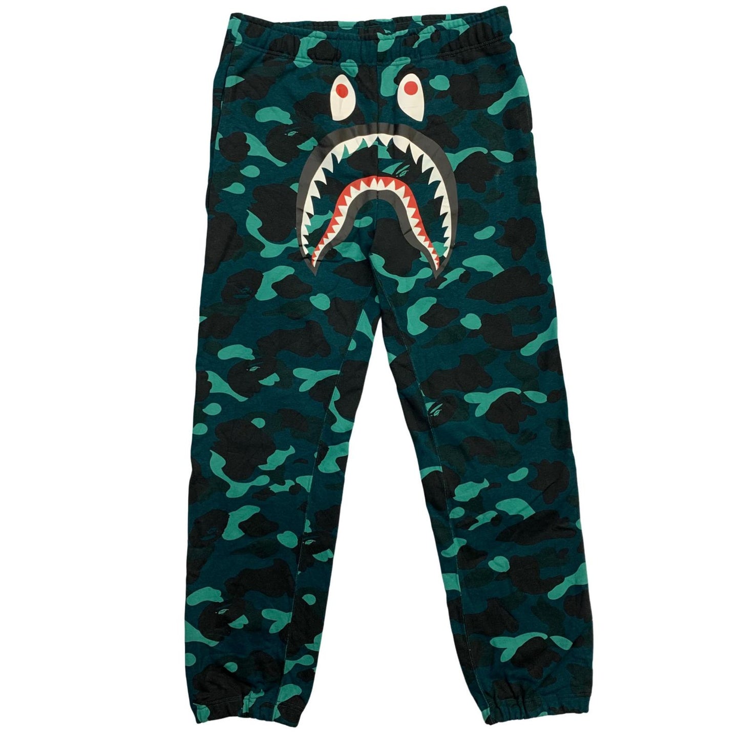 A BATHING APE | アベイシングエイプ COLOR CAMO SHARK PANTS パンツ 001PTM301009M グリーン サイズ：L