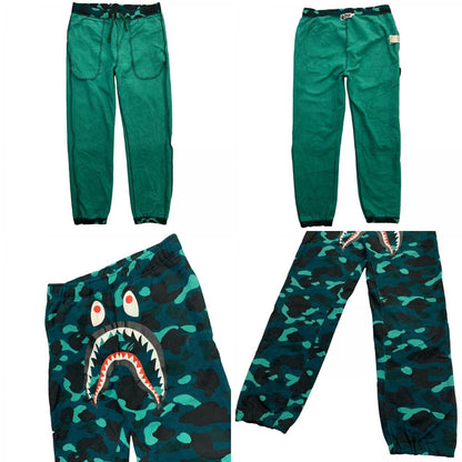 A BATHING APE | アベイシングエイプ COLOR CAMO SHARK PANTS パンツ 001PTM301009M グリーン サイズ：L